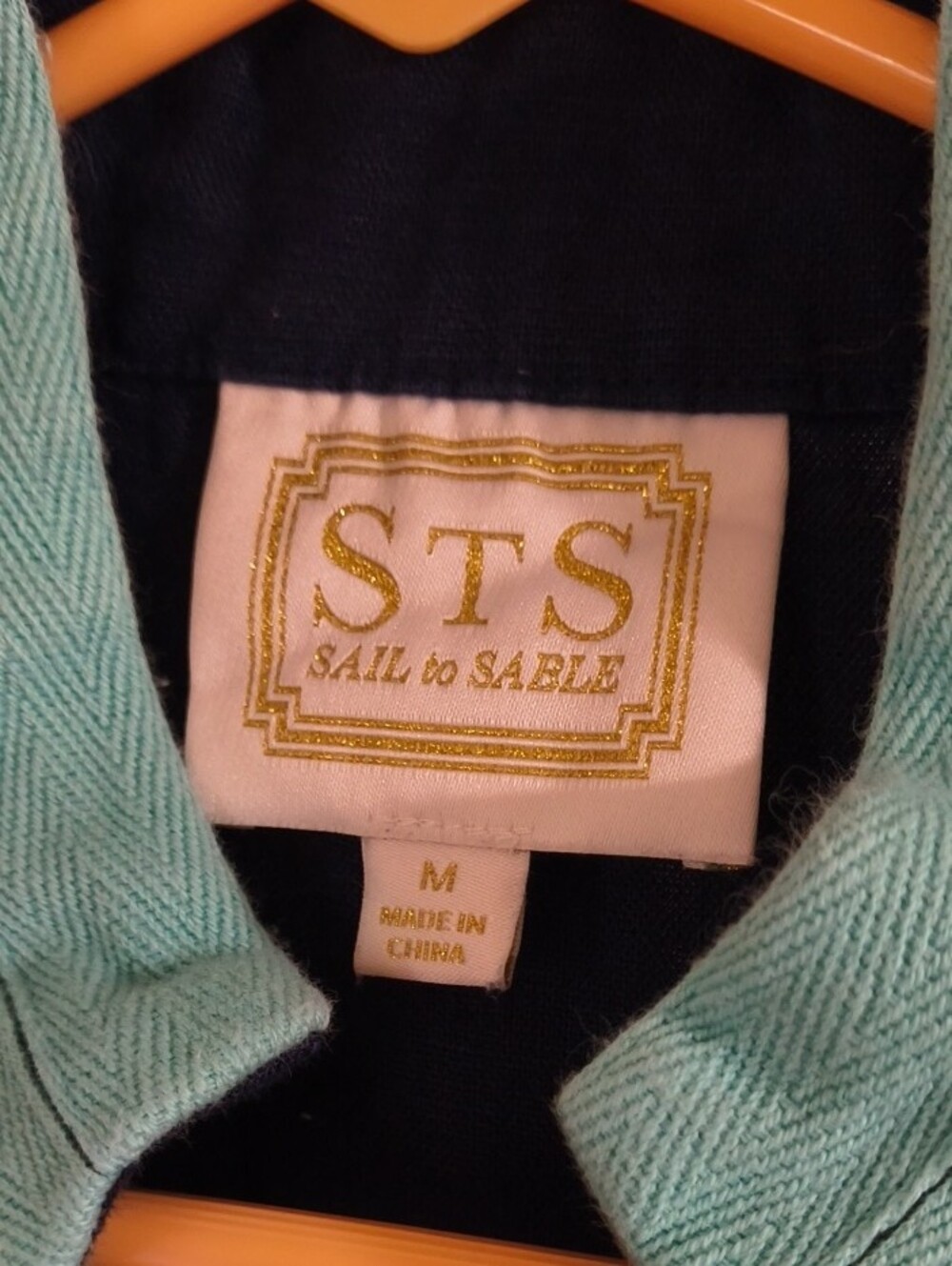 Sail to Sable Navy Shift Dress with Aqua Trim - Picture 2 of 7